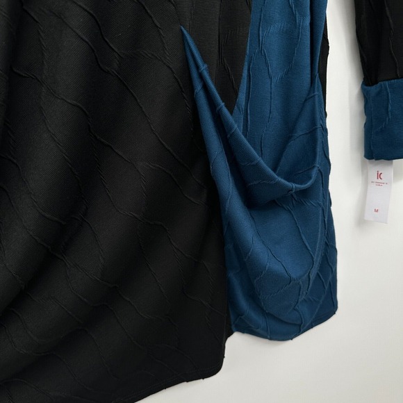 IC by Connie K Tunic Top Shirt‎ Blouse Medium 3/4 Sleeve Stretch Lagenlook New - Picture 8 of 14